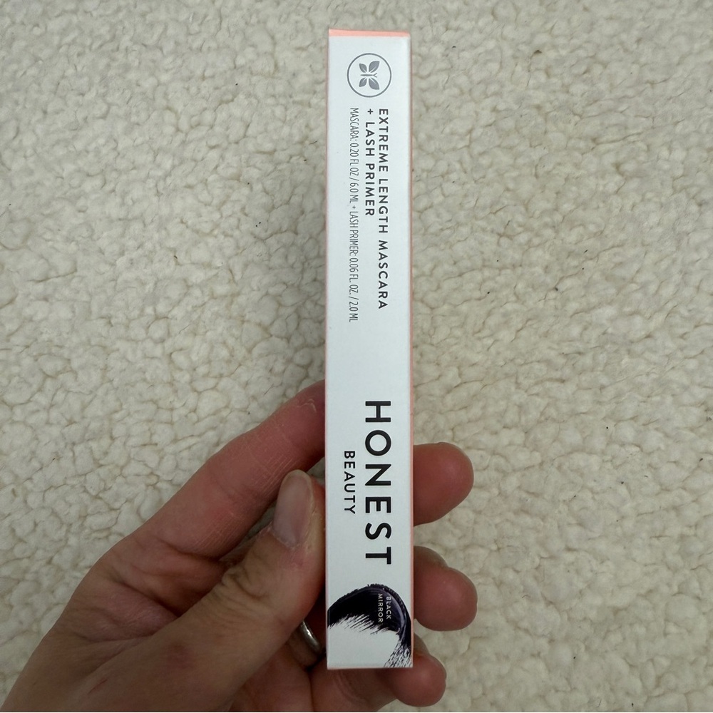 Honest Beauty 2-in-1 Extreme Length Clean Mascara + Lash Primer Black, .27 fl oz - Picture 3 of 7